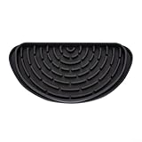 Honseadek Silikon-Wasserspiel für Zuhause, Kühlschrank, Tropfenfänger, auslaufsicher, für Küchentablett, flexibles Design und einfacher sauberer Spender (halbkreisförmig, schwarz)