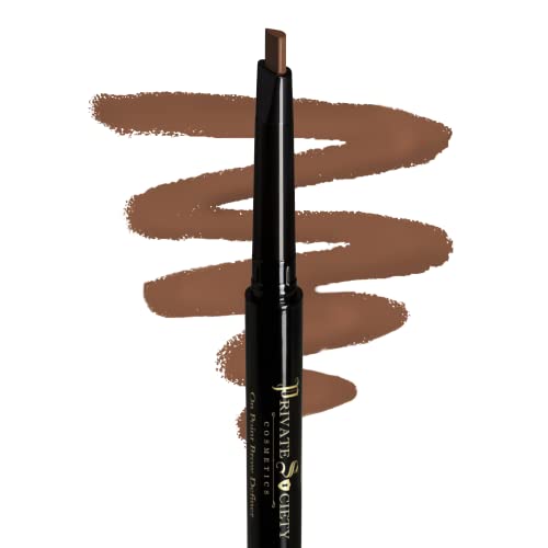 Private-Society-Cosmetics-Luxury-Beauty-Products-On-Point-Retractable-Brow-Definer-Water-Resistant-Smudge-Proof-Precision-Slant-Tip-Eyebrow-Pencil-Spoolie-Brush-Microblade-Alternative-Dk-Brown