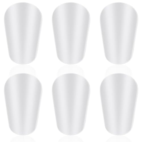 Vexran 6 Piezas Mini Espinilleras Futbol, Espinilleras de Fútbol Personalizadas Mini, Equipo Deportivo de Espinilleras para Hombres, Mujeres, Niños y Niñas Blanco