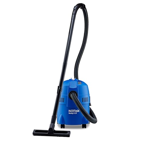 Nilfisk Buddy II 12L Aspirador de Agua y Polvo - Aspiradora de Bricolaje para Sólidos y Liquidos, Seco y Húmedo, Exterior e Interior (1200 W)