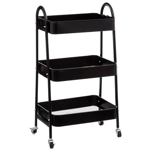 5five - Carrello Metallico a 3 Livelli nero