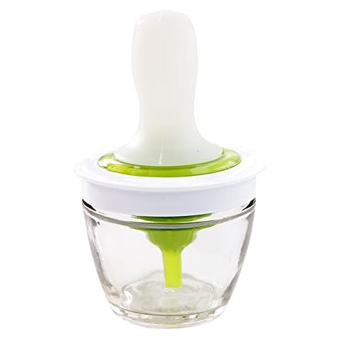 Silicone Oil Bottle Brush/Sauce Bottle Brush, Barbecue Brush Turkey Baster Pastry Brush Set With Thick Glass Bowl Silicone Oil Dispenser for BBQ Baking Grilling Cover