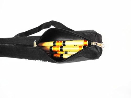 Image of Flute Carry Bag with Shoulder Strap - Durable Padded Cover for Bansuri & Bamboo Flute - Lightweight Protective Storage Case (Black) CA-01