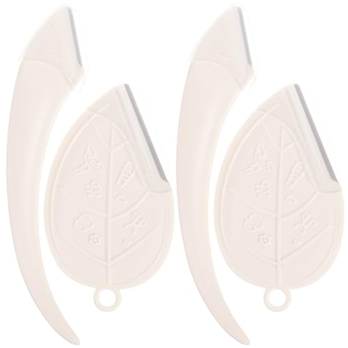Generic Afeitadoras Faciales para Mujeres 4 Piezas, Maquinillas de Afeitar para Cejas en Diseño Curvo y Hoja Blanca, Compactas y Portátiles para Depilación Precisa y Viaje