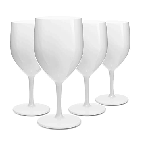Set Di 10 Calici In Plastica Riutilizzabile Effetto Ghiaccio – Bianco, 400 Ml, Infrangibili E Lavabili In Lavastoviglie - 4