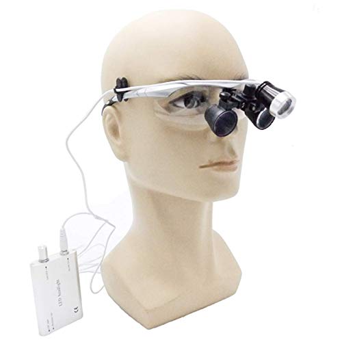 CNMJI Dentist Dental Surgical Medical Binocular Loupes 2.5X Optical Glass Gafas Quirúrgicas para Clínica Oral Dentista, Otorrinolaringólogo, Oftalmología