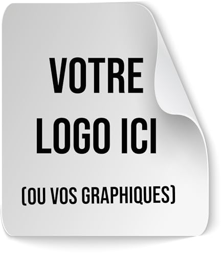 Lot de 100 autocollants personnalisables polyvalents – Insérez votre logo ou votre illustration – Taille sélectionnable de 2 cm à 20 cm – Idéal pour la décoration (Carré)