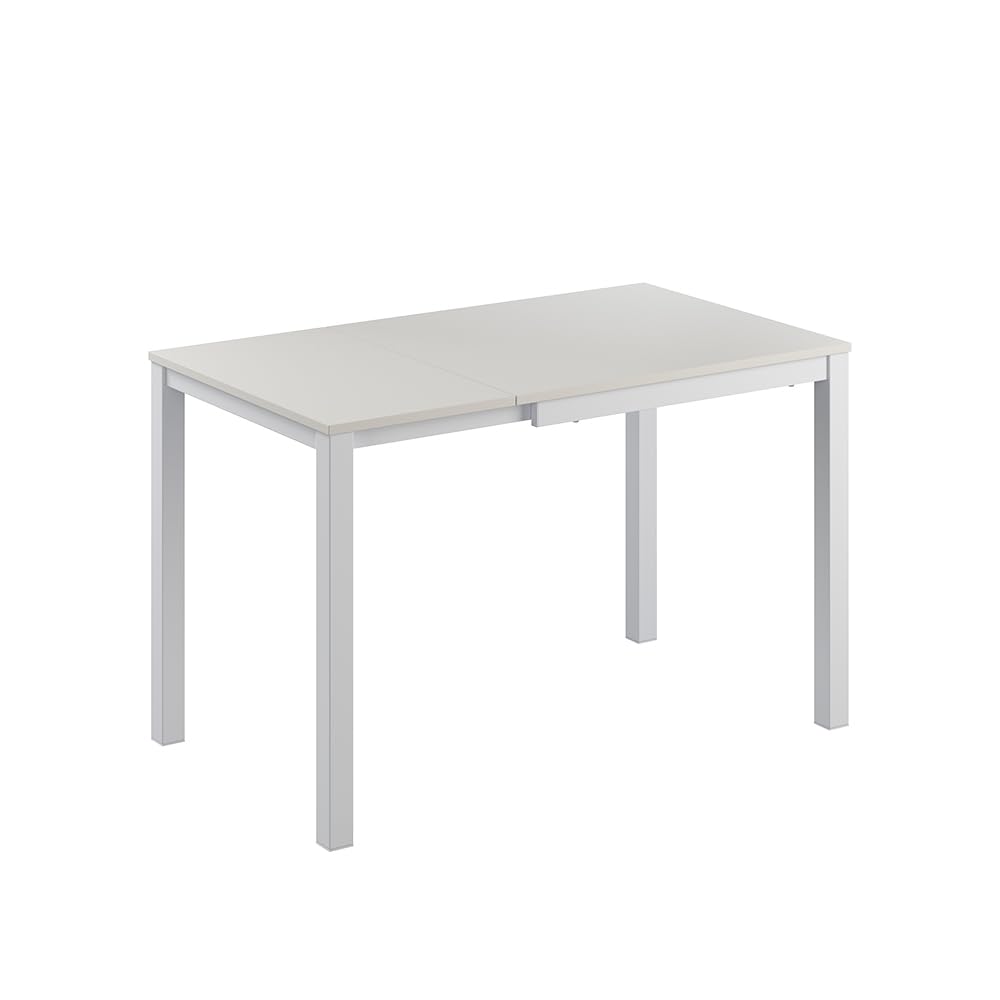 Vicco Mesa de Comedor Granny, Blanco, 80-120 x 70 cm