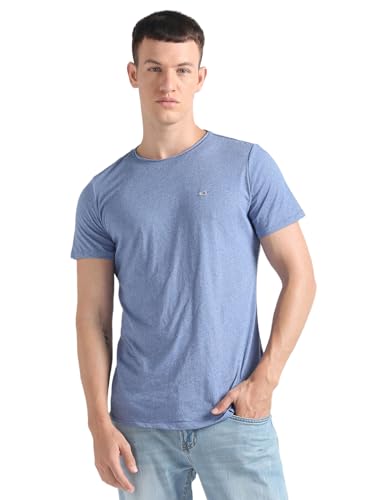 Image of Tommy Hilfiger Men's Cotton Solid Slim Fit T-Shirt