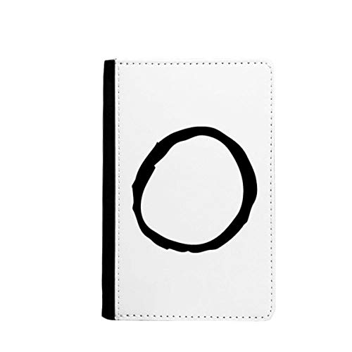 Étui portefeuille de voyage alphabet grec omicron noir pochette carte de crédit