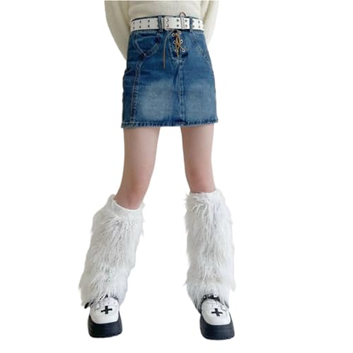 2 PCS Japanese Leg Warmers Socks Plush Boot Cuffs Socks Knee Socks Leggings Clothes Matching Accessories