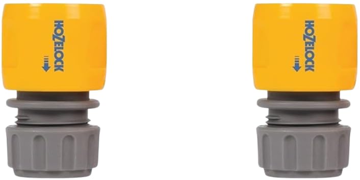 HOZELOCK - Inlet Adaptor Connector, Hose end Connector, for Garden Hose & Faucet Connections. (12.5mm & 15mm) (12.5mm & 15mm) Pack of 2)