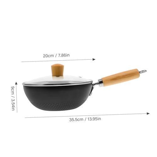 Wok pequeño antiadherente con tapa de vidrio miniatura 2