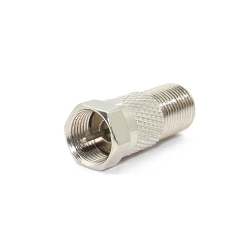 Conector coaxial tipo F para eliminar interferencias con divisor tipo T y codo de 90 grados