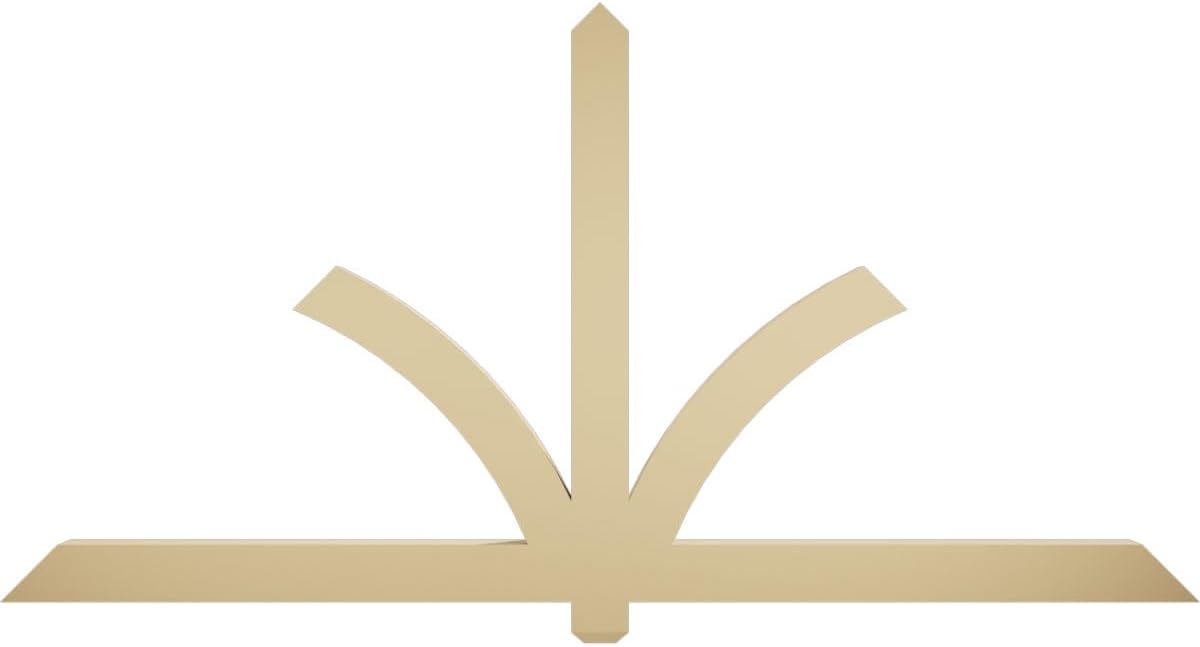 84"W x 42"H x 4"D x 4"F, 12/12 Pitch, Redmond Signature Urethane Gable Bracket, Primed Tan