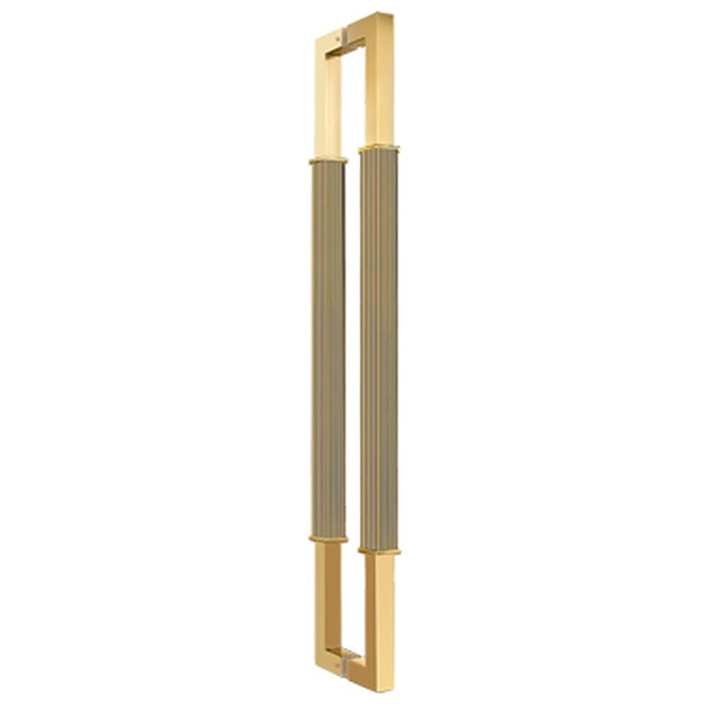 Poignée de porte pour verre et bois installation double face style échelle 24 à 59 pouces