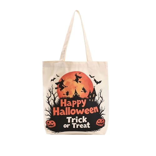 sanchlor 13.8 Large Halloween Tote Bag (Witch - trick or treat)