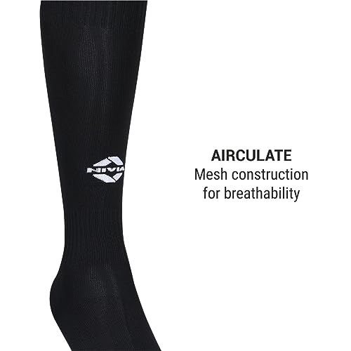 Nivia Classic Football Stockings, Micro Yarn Stocking, For Men & Women, Knee Length, Soccer Stockings, Sports Stockings (Black) Size-L 2 31gijji6XbL