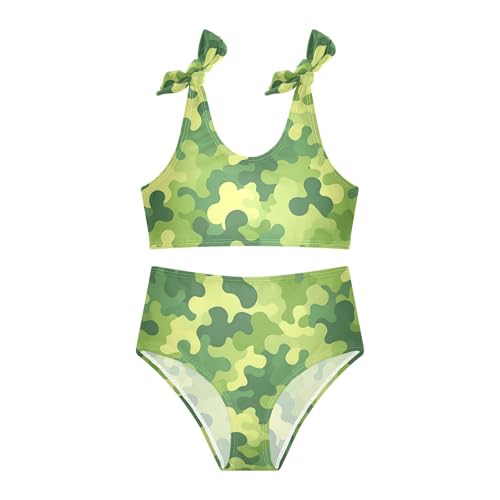 KLL Military Camouflage Pattern Safari Girls 2 Piece Bikini Sets Quick-Dry Swimsuit Swimwear Adjustable Strap3