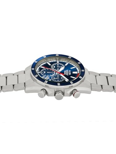 ALBA Stainless Steel Men Analog Wristwatch At3J27X1, Blue Dial, Blue Band - Image 4
