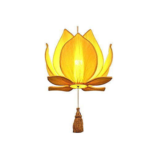 Plafonnier lustre chinois tissu art lanterne lotus pour maison et bar
