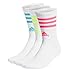 Produktbild adidas, 3-Stripes Cushioned Sportswear, Socken (3 Paare), Weiß/Lucid Cyan/Lucid Lemon/Lucid Pink, M, Unisex-Adult