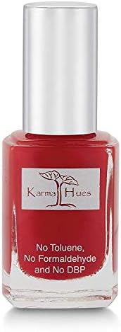 Karma Organic Non-Allergenic Nail Polish bridal cuticle Nailpolish bottle for women (RED AND EVEN)