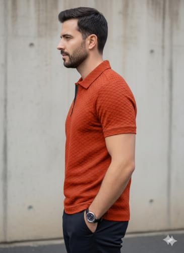 Image of Preneum Men's Poly Cotton Rich Solid Polo Tshirt | Collar Tshirts | Half Sleeves | Plain-Regular Fit (Available in Plus Sizes)