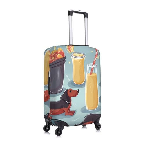 Hot Dogs and Lemonade Luggage Cover for Suitcase Tsa Approved, Washable Suitcase Protector Fits 18-32 Inch Anti-scratch Suitcase Cover Carry on Luggage Sleeve Travel Baggage Cover3