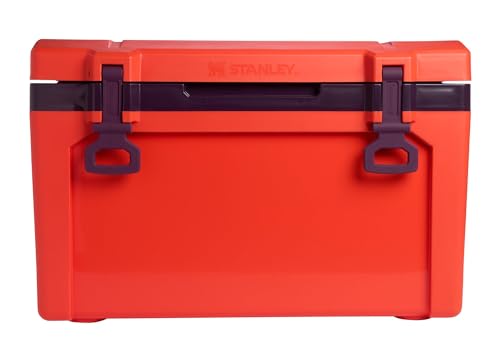 Image of Stanley Adventure Outdoor Cooler 50 qt | Heavy Duty Outdoor Camping Cooler with Easy Carry Side Handles | 6 Days Cooling Ice Chest for 82 Cans | Flat Top Doubles as Seat | BPA-Free | Tigerlily Plum