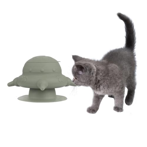 Aufzuchthilfe Hund Katze Stillstation mit 4 Nippel Milchfutterstation Silikon Futterstation Welpenmilch Katzenmilch Feeder Selbstfütternd Silikonnippel Baby Neugeborene Haustier Fütterung Seladongrün