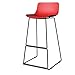 WHOJA Tabouret de Bar Simplicité Moderne Armature de Fer Dossier Portant Fort 6 Couleurs en Option 75cm de Haut Tabourets de Bar Ensemble Chaises (Color : Red)