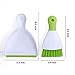 Dust Pan and Brush, Kmeivol Mini Hand Broom and Dustpan Set, Dust Pan Brush Nesting Tiny Cleaning Broom, Dust Pan and Brush Set for Table, Desk, Countertop, Key Board, Cat, Dog and Other Pets, Dustpan