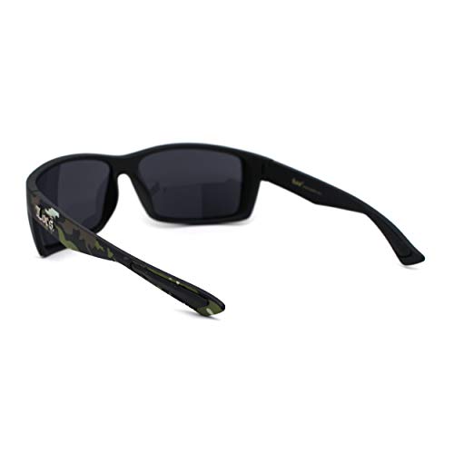 Locs Camouflage Gangster Hardcore Warp Biker Style Plastic Sunglasses Matte Black4
