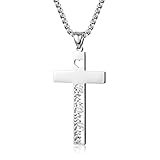 Peeshow Best Dad Ever Cross Necklace for Men-Dad Gifts for Fathers Day, Gifts for Dad Daddy Papa Ste
