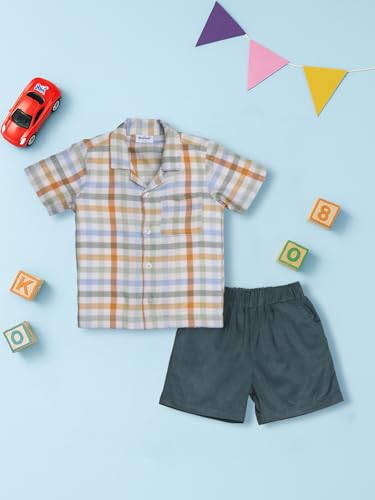 Image of Nautinati Boys Printed Shirt & Short Clothing Set Combo | Age 0-3 Years