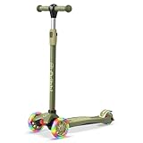 Dribbl 3-Wheel Kids Scooter - Lean-to-Steer Technology, Adjustable Height Handlebar,...