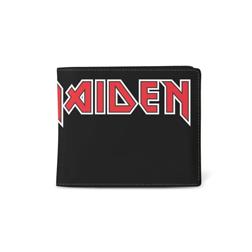 Portefeuille Iron Maiden Rocksax Logo Wrap de 13 cm en textile de maroquinerie rock