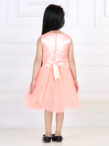 Image of Toy Balloon Kids Peach Knee Length Girls Dress