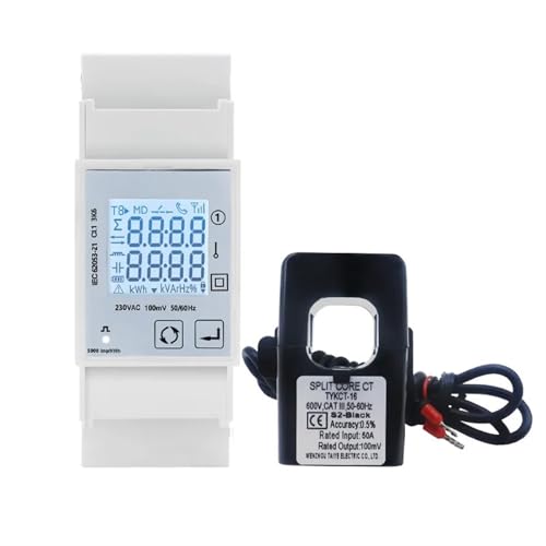 Wattmètre de mesure monophasé TAC2100CT pour suivi RS485 précis