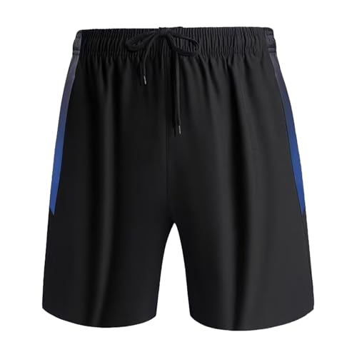 Generisch Pantalones cortos de ciclismo para hombre, de seda de hielo, pantalones cortos de deporte, con cintura elástica, de neopreno negro, de gran tamaño, de secado rápido, maillot de ciclismo de