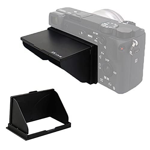 JJC �܂��ݎ� �t���t�[�h LCD�X�N���[���T���V�[���h�t�[�h �t�� �V�F�[�h �T���J�o�[ ������ ���O�p Sony A6600 A6500 A6400 A6300 A6100 A6000 �Ή� �\�j�[ LCD�t�[�h �y��