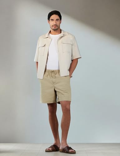 Image of Gap Men Solid Regular Fit Mid Rise Shorts