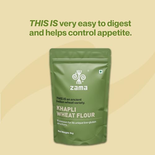 Zama Organics Khapli Wheat Flour 5Kg | Emmer Wheat Flour | Healthier Alternative to Refined Wheat Atta | Rich in Fibre and Proteins | Rich in Antioxidants | Good for Diabetes | High Dietary Fiber…