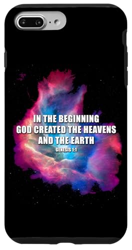Genesis 1 In The Beginning GOD Created ? Galaxy Nebula Faith X}zP[X iPhone 7 Plus/8 Plus p