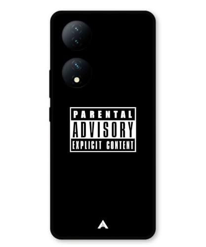 Image of Premium Explicit Case for Vivo T2 Soft-Touch Metal TPU Back Cover, Shockproof, Designer, Aesthetic Mobile Phone Case (Glossy Finish)