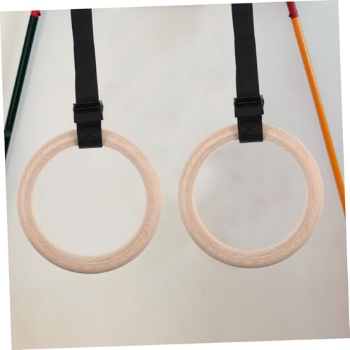 Anillas de gimnasia ajustables de madera para entrenamiento miniatura 4