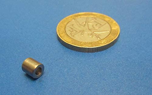 18-8 Stainless Steel Spacer, Unthreaded, No. 2 Screw Size x .187" OD x .090" ID x .187" Length, 10 Pcs.