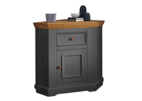 Woodroom Oslo Aparador, Madera Pino, Gris, Fino Woodroom Oslo Aparador, Madera Pino, Gris, Fino