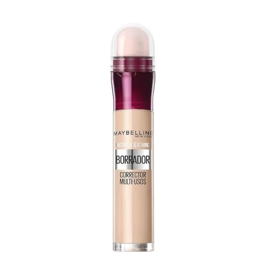 Maybelline Corrector de Ojeras, Bolsas e Imperfecciones Borrador Ojos Tono 01 Light pieles claras, 6.8 ml